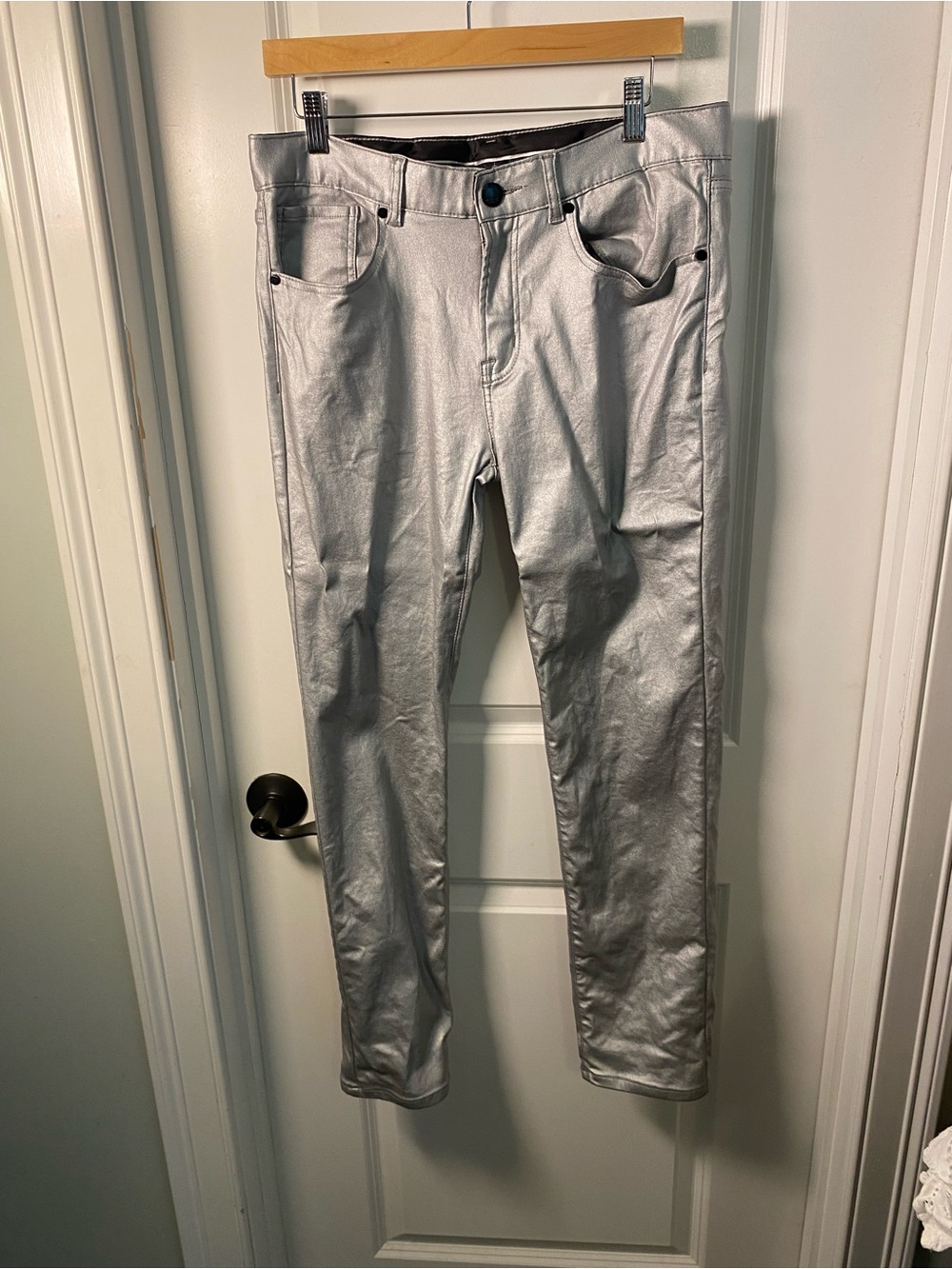 Barabas Men's In Between Cotton Silver Pants